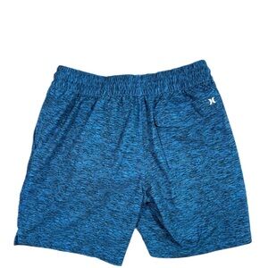 Hurley Men's Heathered Blue Athletic Shorts medium sports